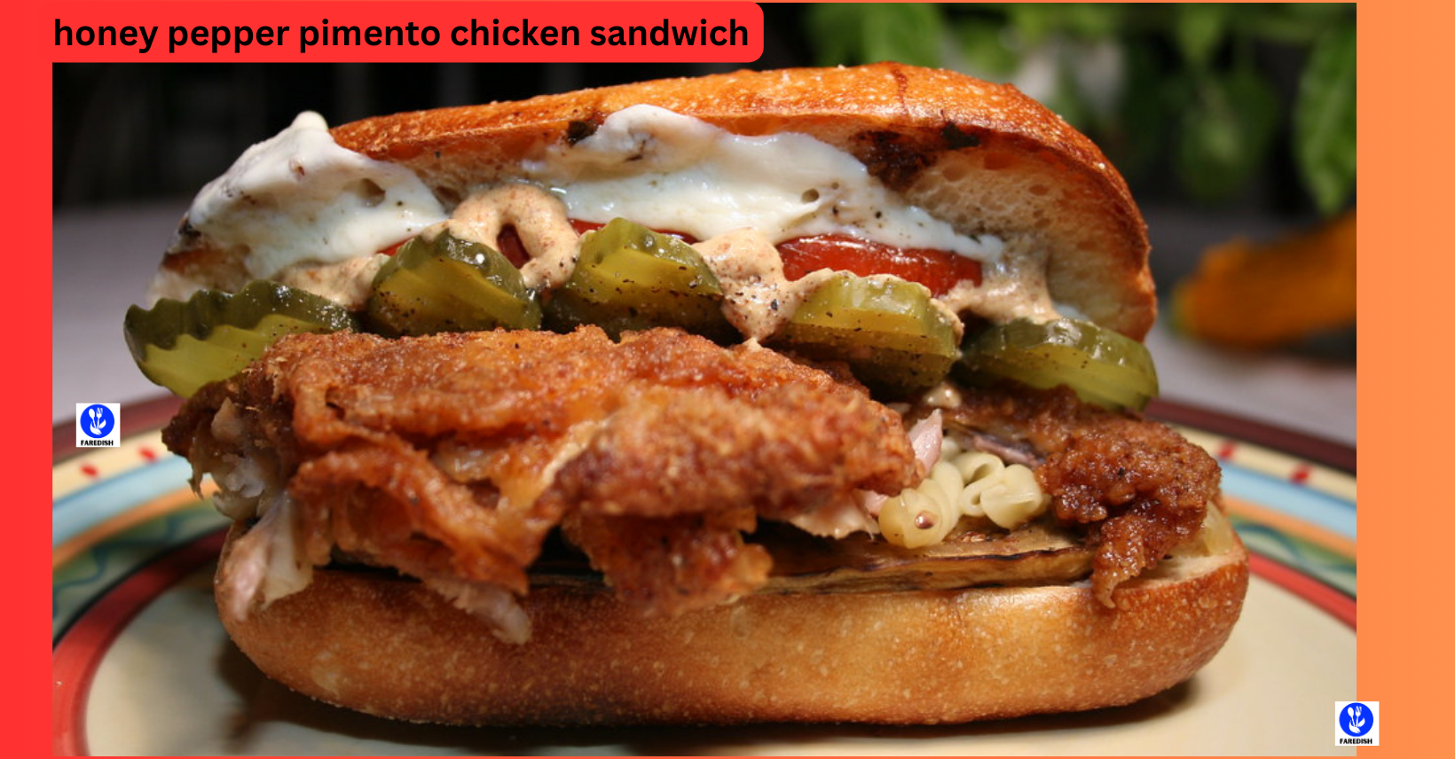 honey pepper pimento chicken sandwich